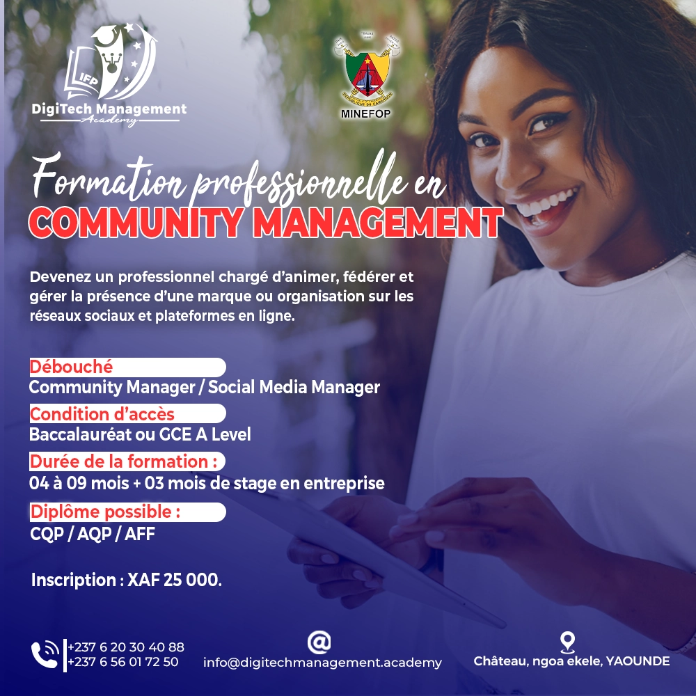 formation en community management au Cameroun