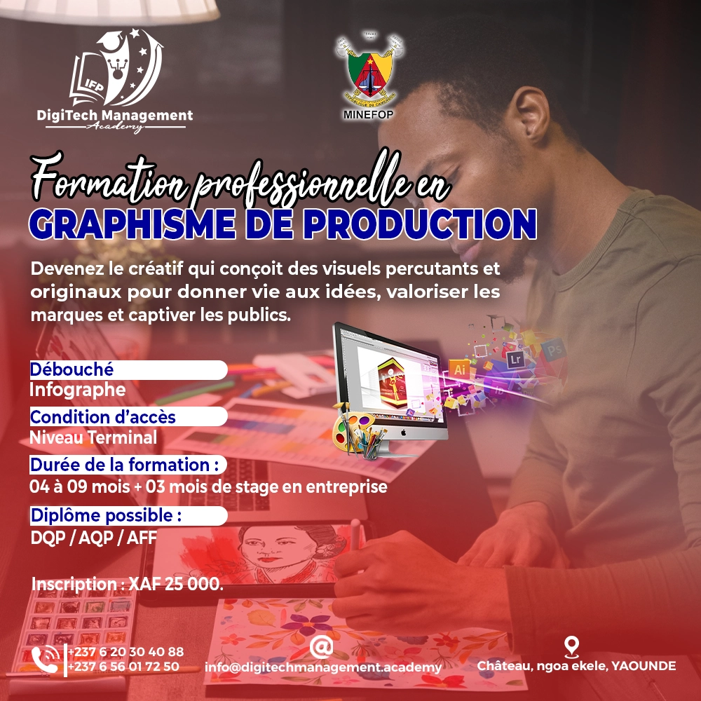 formation professionnelle en infographie au Cameroun