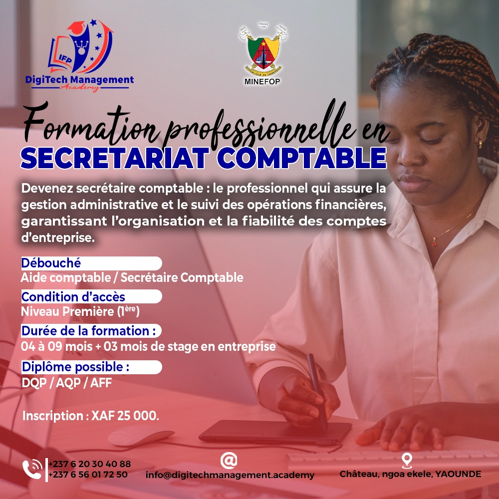 formation professionnelle en secrétariat comptable au Cameroun